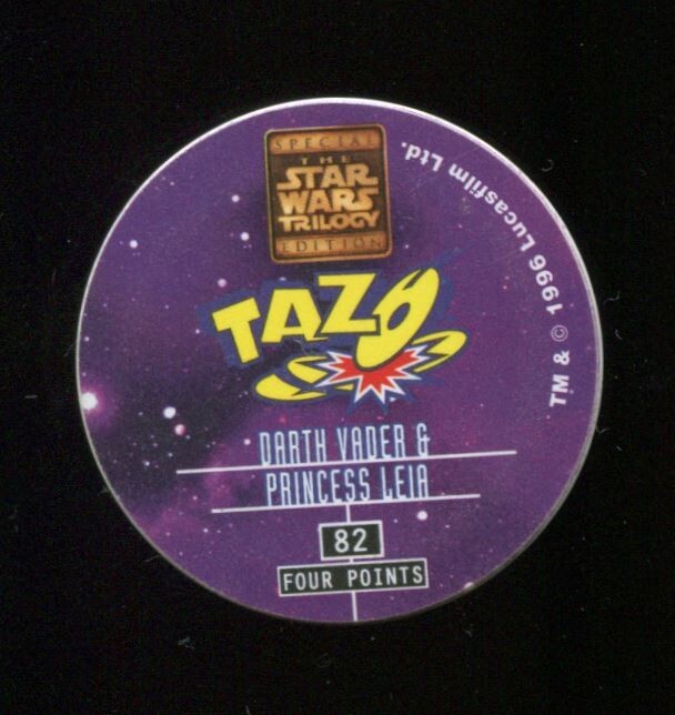Tazo Star Wars Darth Vader & Princess Leia #82