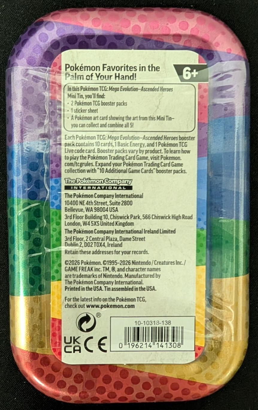 Mega Evolution Ascended Heroes Mini Tin Clefairy & Chikorita Pokemon TCG SEALED