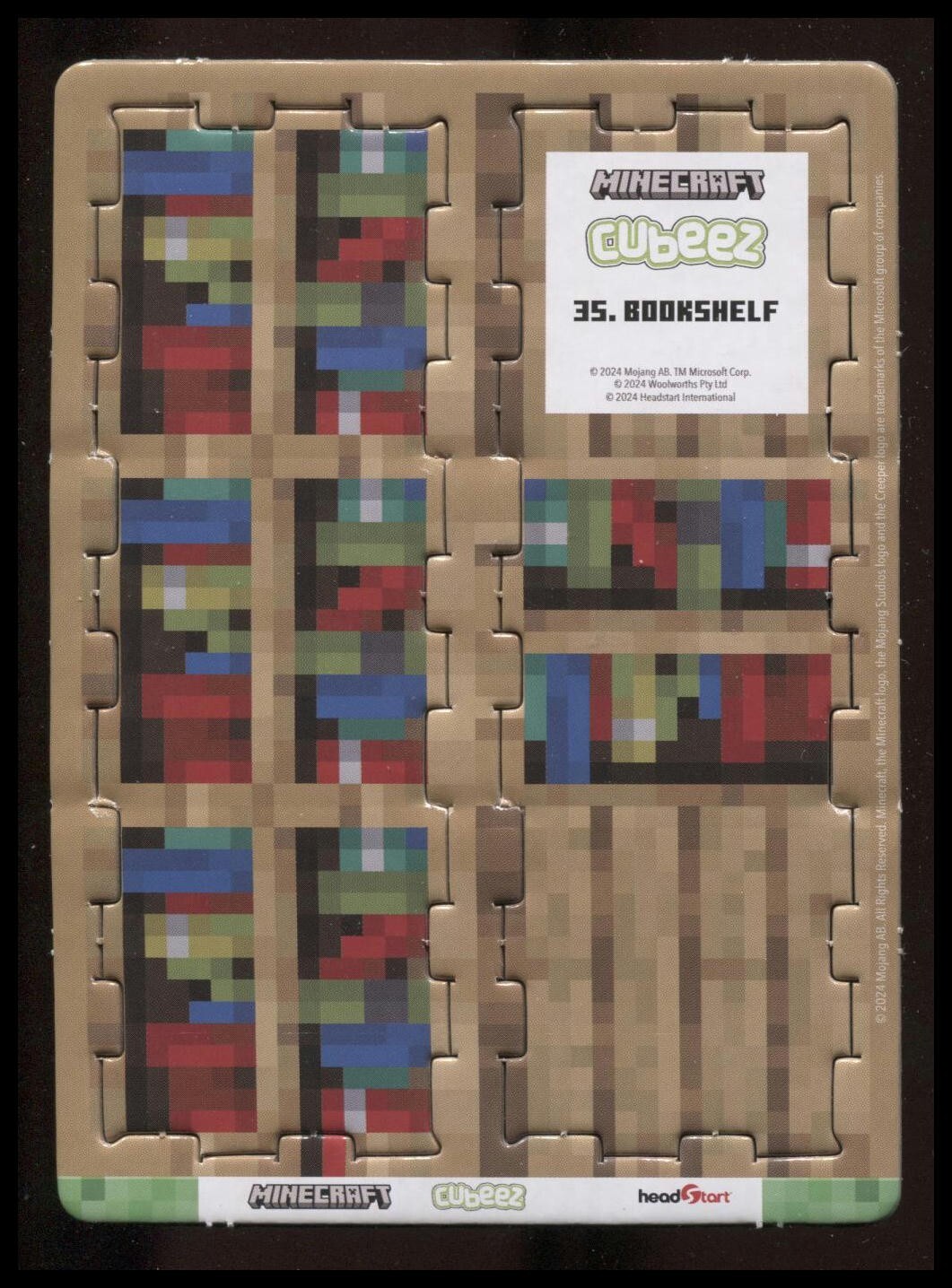 Minecraft Cubeez Bookshelf #35 Near Mint