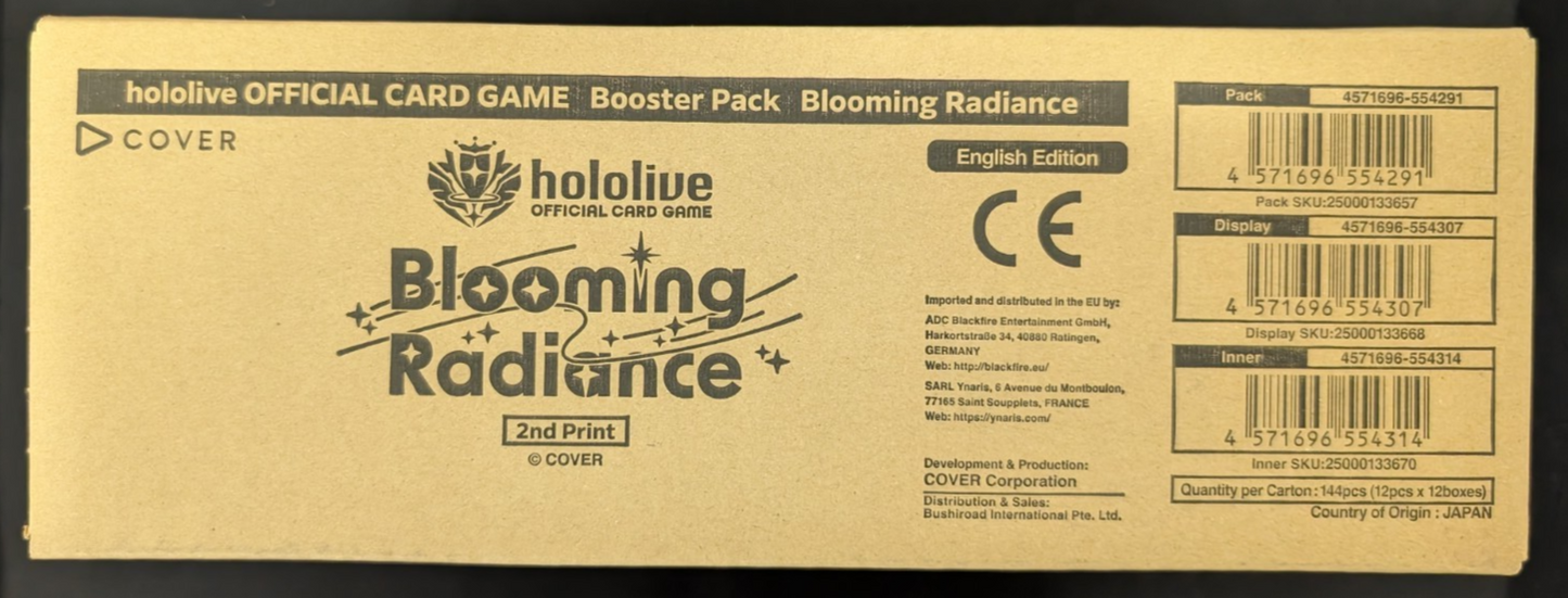 Blooming Radiance hBP01e Reprint Booster Box Hololive English TCG