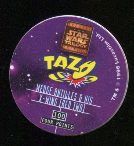 Tazo Star Wars Wedge Antilles & His X-Wing (Red Two) #100
