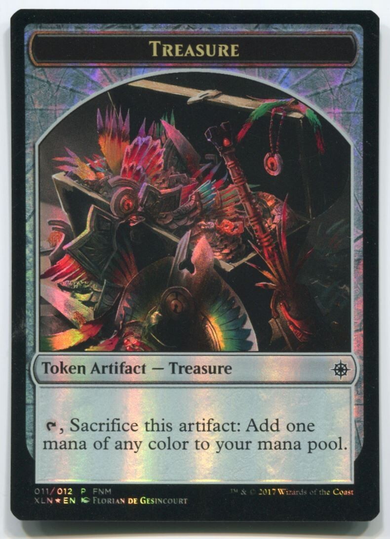 MTG Magic XLN Dinosaur / Treasure Foil #11 Near Mint