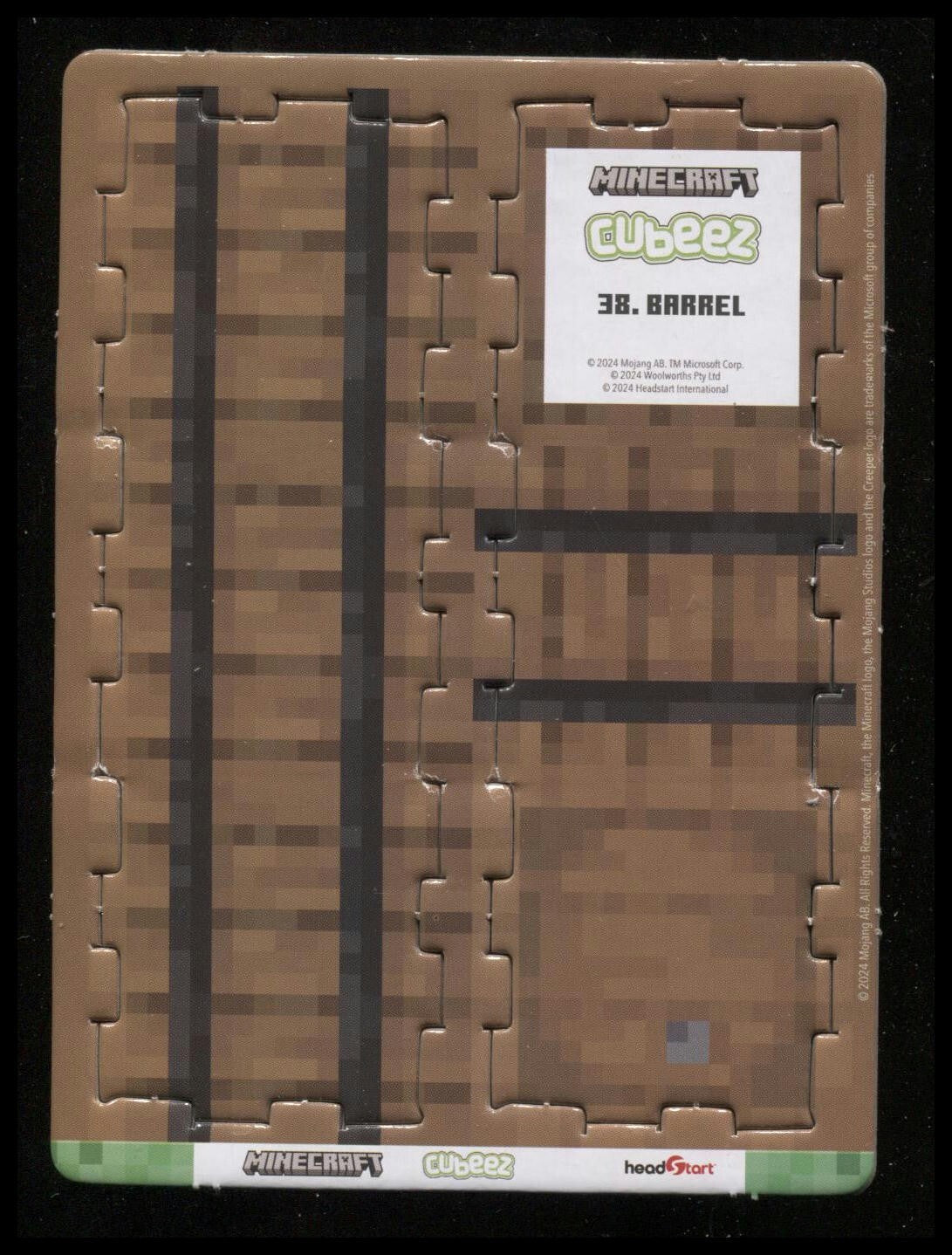 Minecraft Cubeez Barrel #38 Near Mint