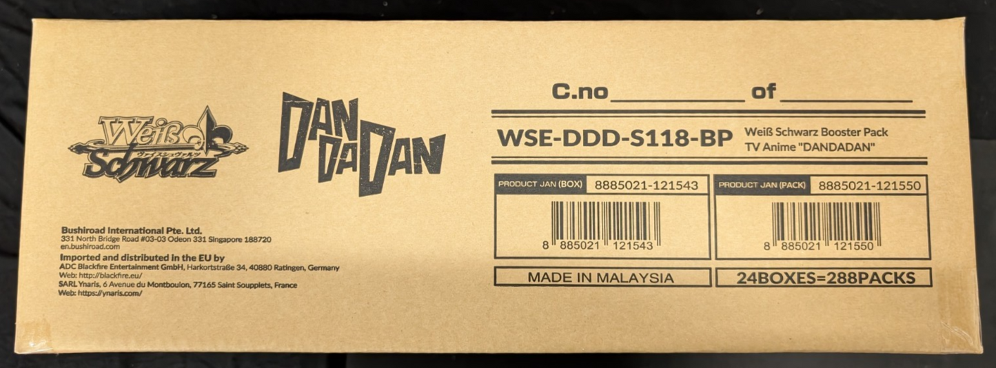 Dandadan TV Anime 1st Edition Booster Box Weiss Schwarz English TCG