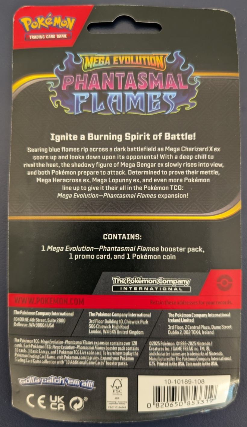 Phantasmal Flames Checklane Blister Cottonee Promo Pokemon TCG NEW SEALED