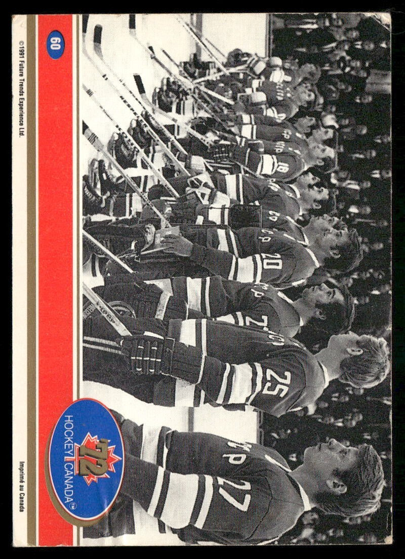 1991 Future Trends Experience Hockey Canada 72 L'Hymne National #60 Very Good
