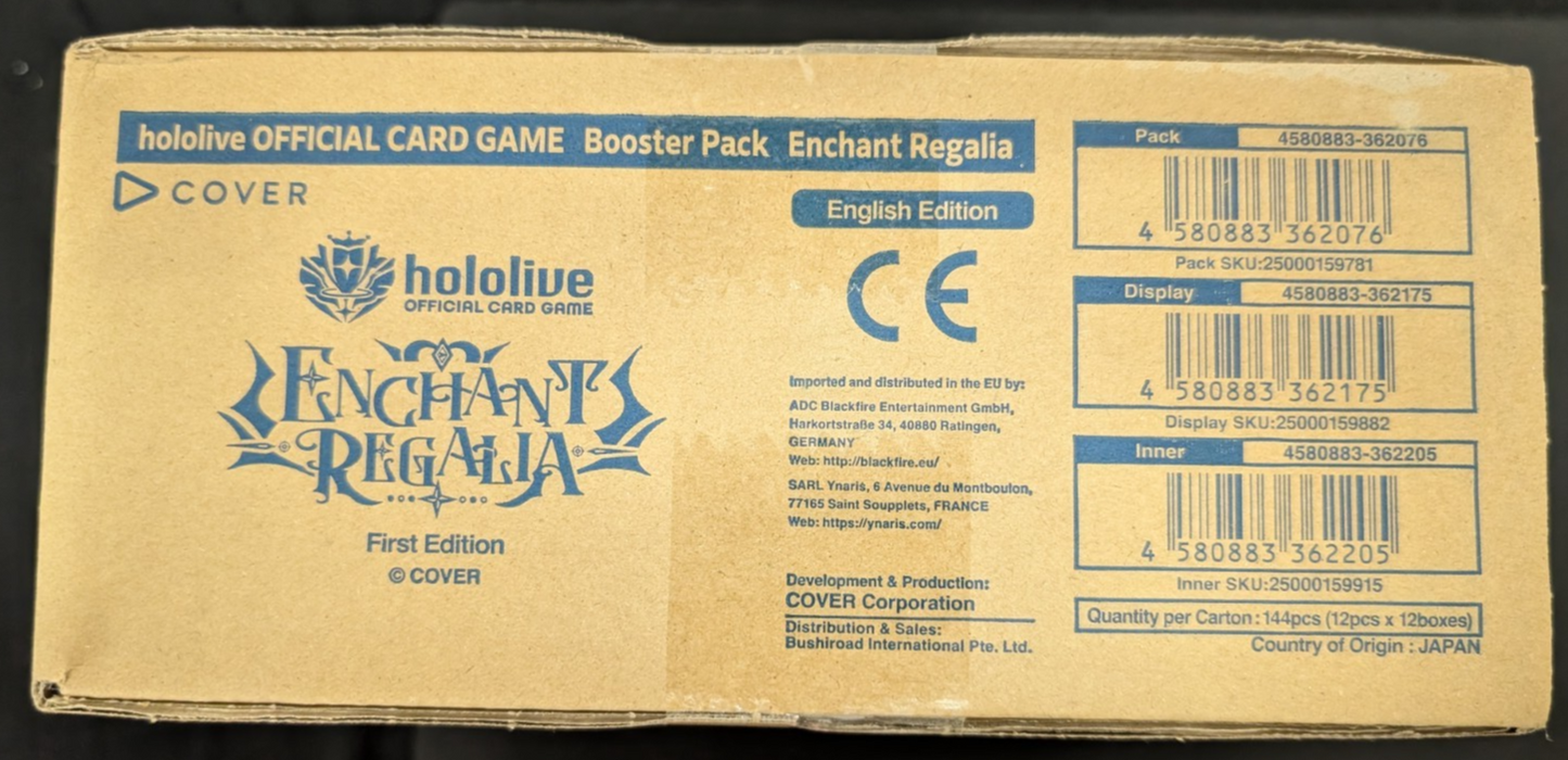 Enchant Regalia hBP05e First Edition Booster Box Hololive English TCG