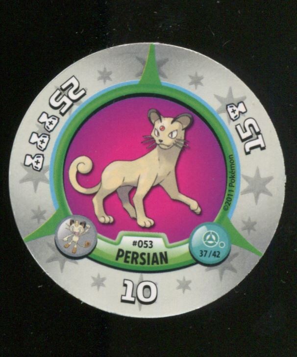Pokemon Tazo Disc Pog Persian #53 #37 /42