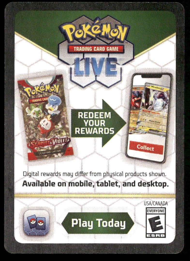 Pokemon TCG Code Card Scarlet & Violet Black Bolt Elite Trainer Box