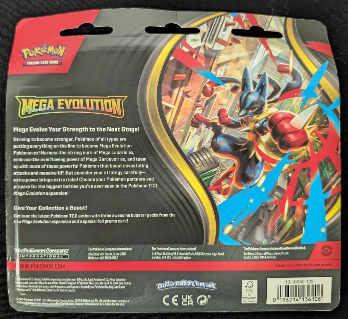 Mega Evolution Base 3 Pack Blister SEALED Golduck MEP EN Promo #008 Pokemon TCG