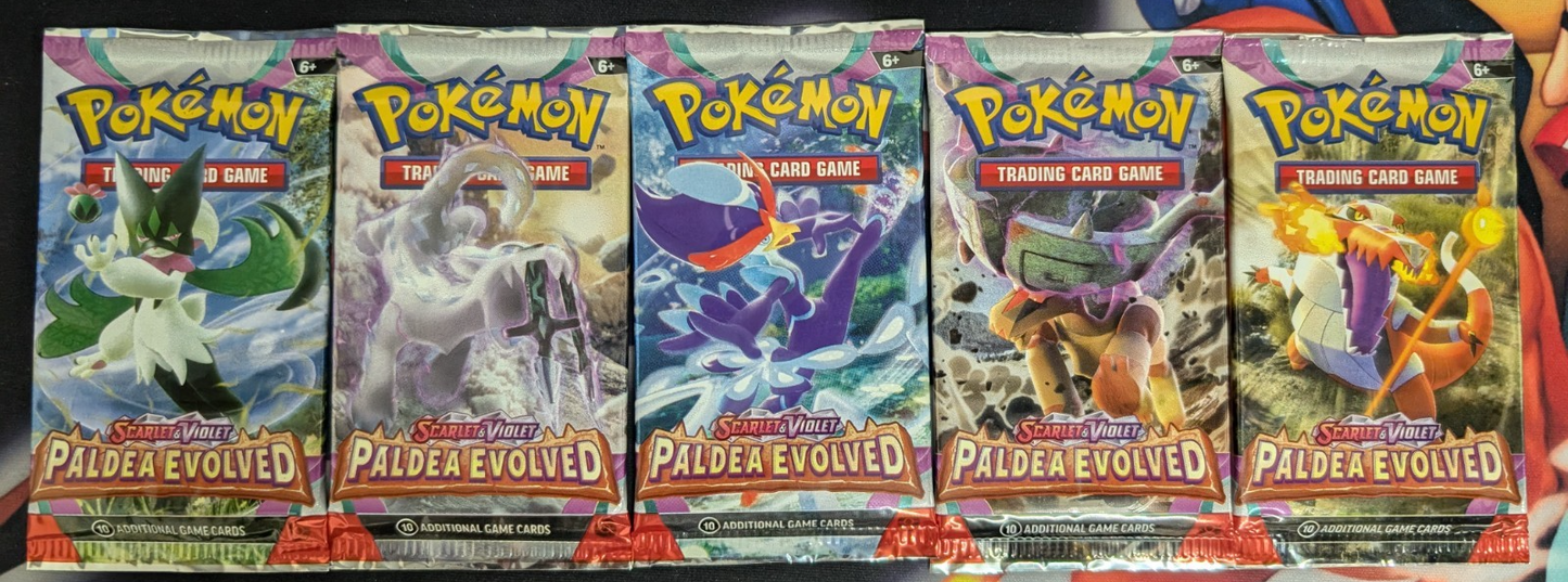Pokemon SEALED UNOPENED BOOSTER PACK Paldea Evolved Random Artwork