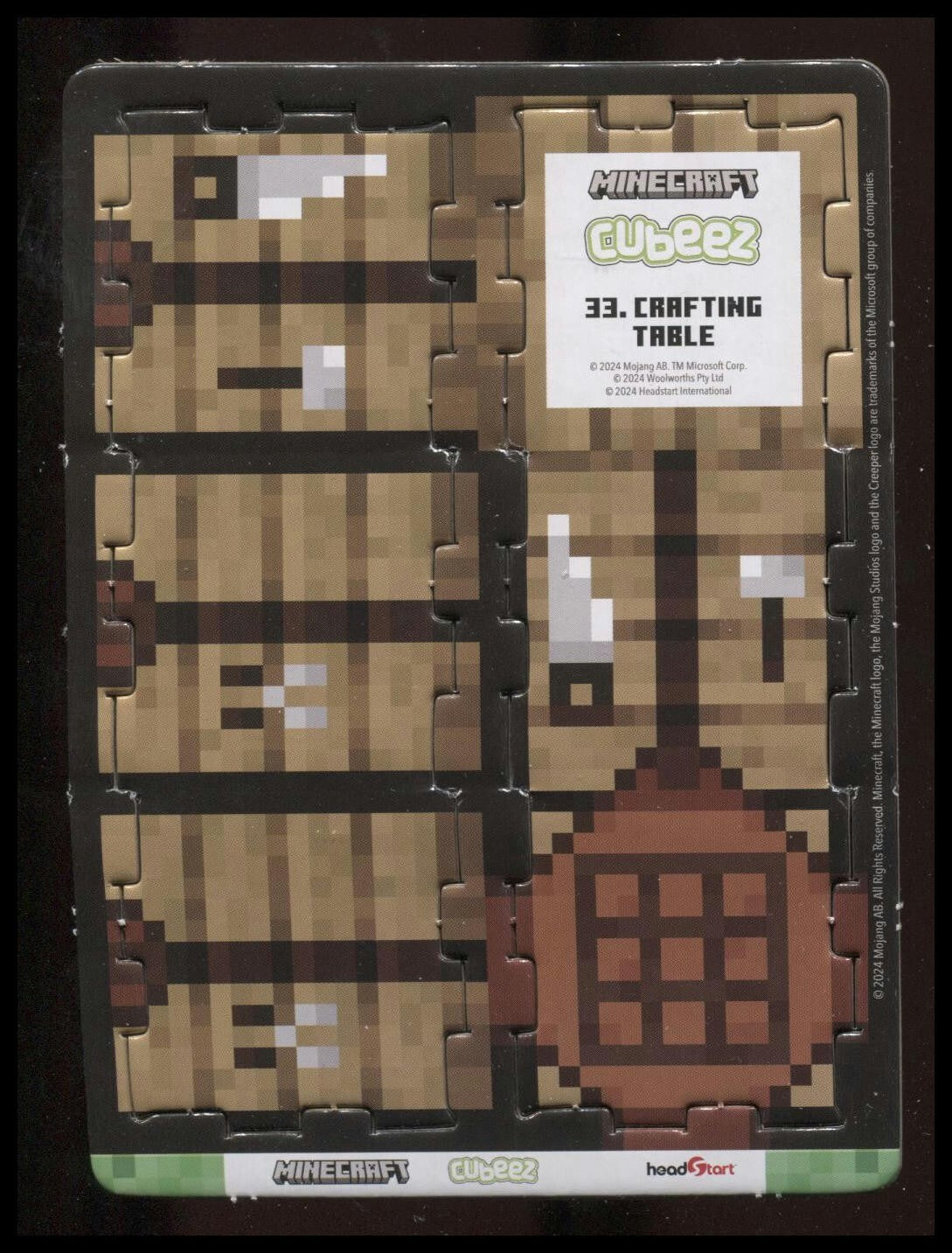 Minecraft Cubeez Crafting Table #33 Near Mint