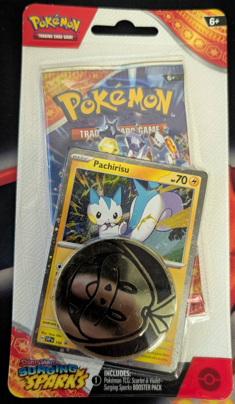 Pokemon TCG Surging Sparks Checklane Blister Pachirisu SVP EN #158 Promo