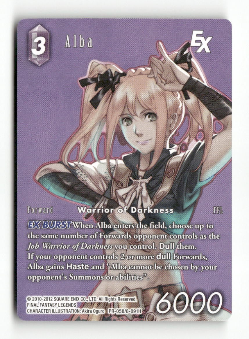 Alba EX (Full Art) PR-058/8-091H Promo FF: Promo Cards Final Fantasy Near Mint
