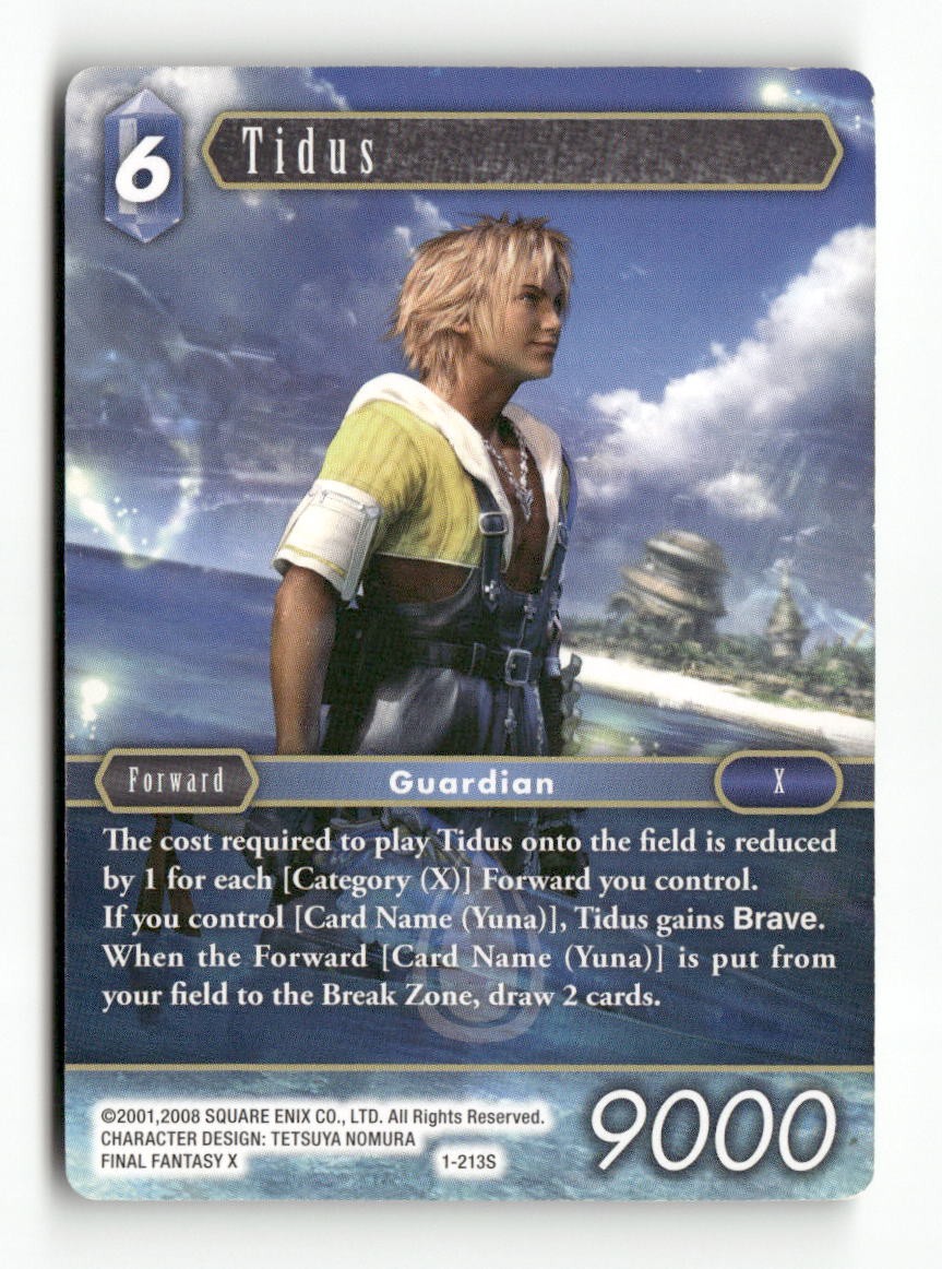 Tidus (Starter) 1-213S Starter Opus I Final Fantasy Near Mint