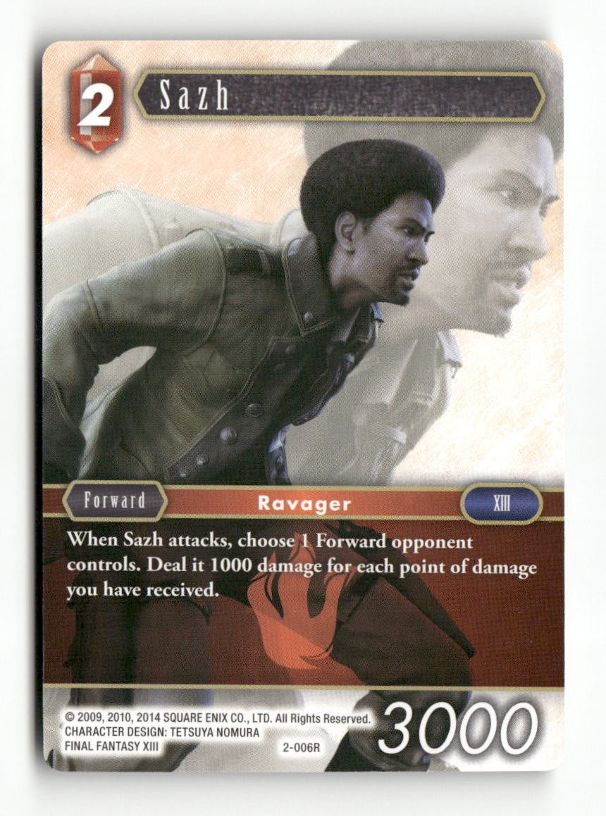 Sazh (Alternate Art Promo) PR-007/2-006R Promo FF: Promo Cards Final Fantasy NM