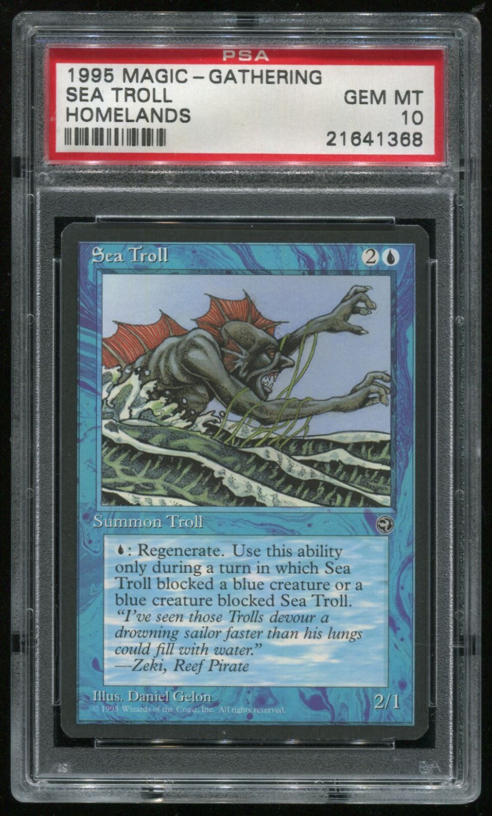 MTG Magic 1995 Homelands Sea Troll PSA 10 Gem Mint