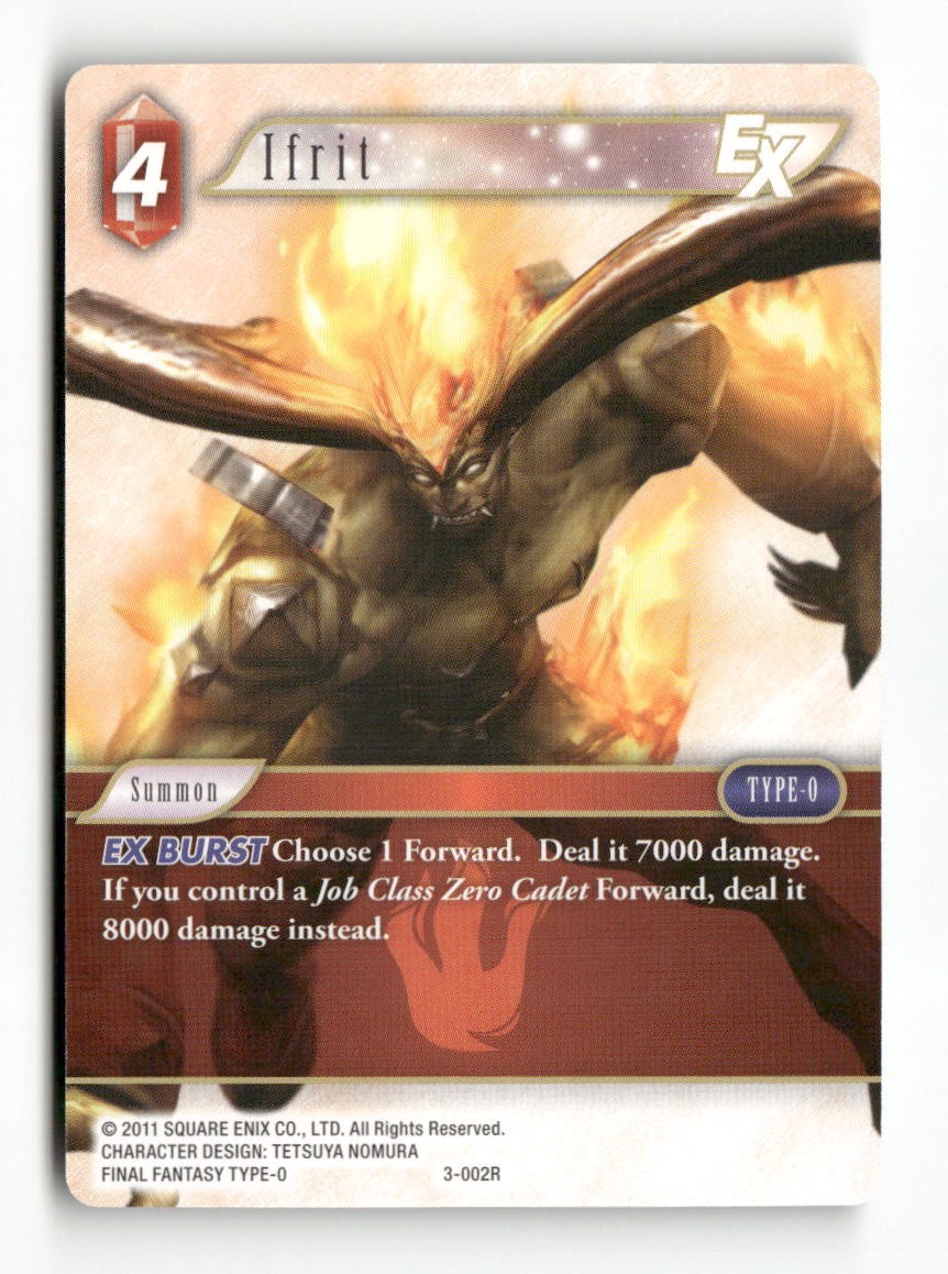 Ifrit EX 3-002R Rare Opus III Final Fantasy Near Mint