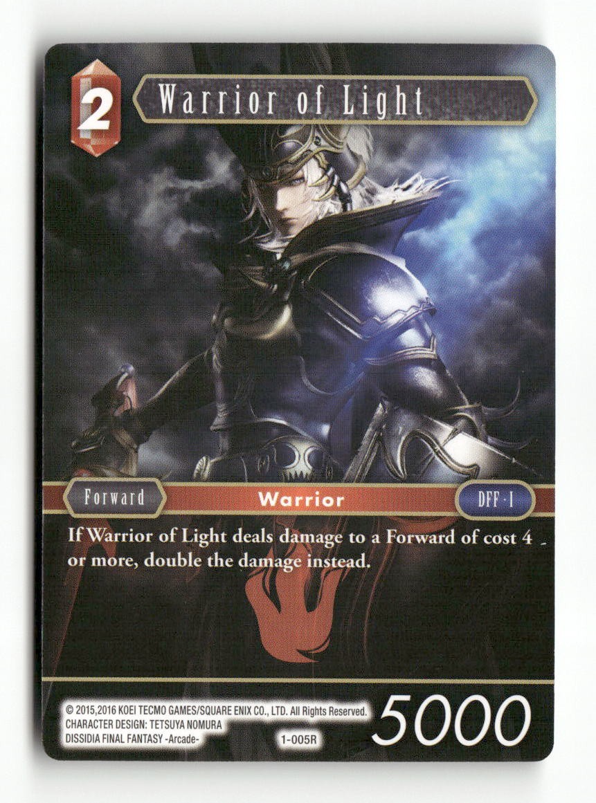 Warrior of Light (Fire) 1-005R Rare Opus I Final Fantasy Near Mint