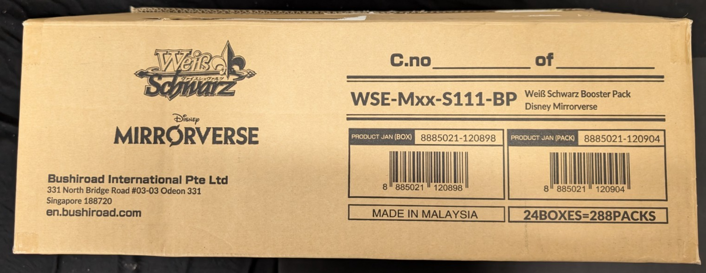 Disney Mirrorverse Booster Box Asia Excl. 1st Edition Weiss Schwarz English TCG