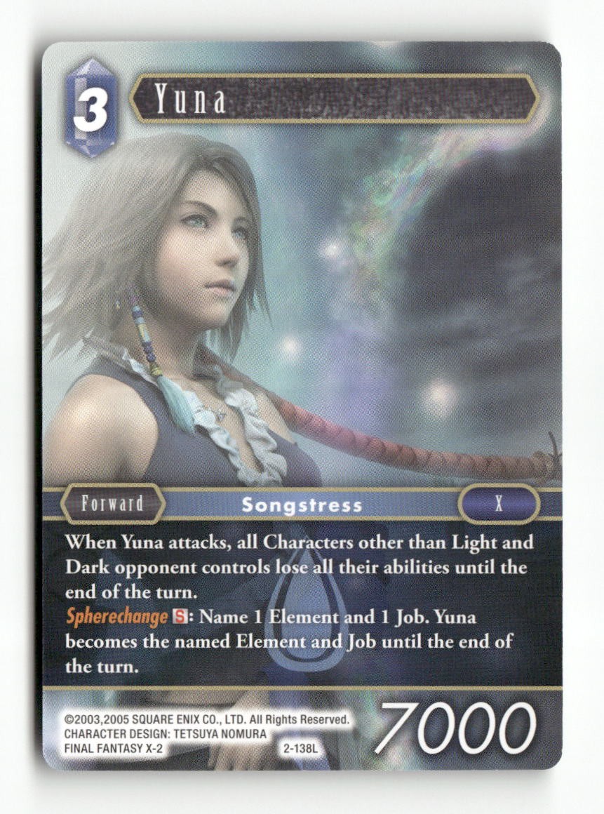 Yuna 2-138L Legend Opus II Final Fantasy Near Mint