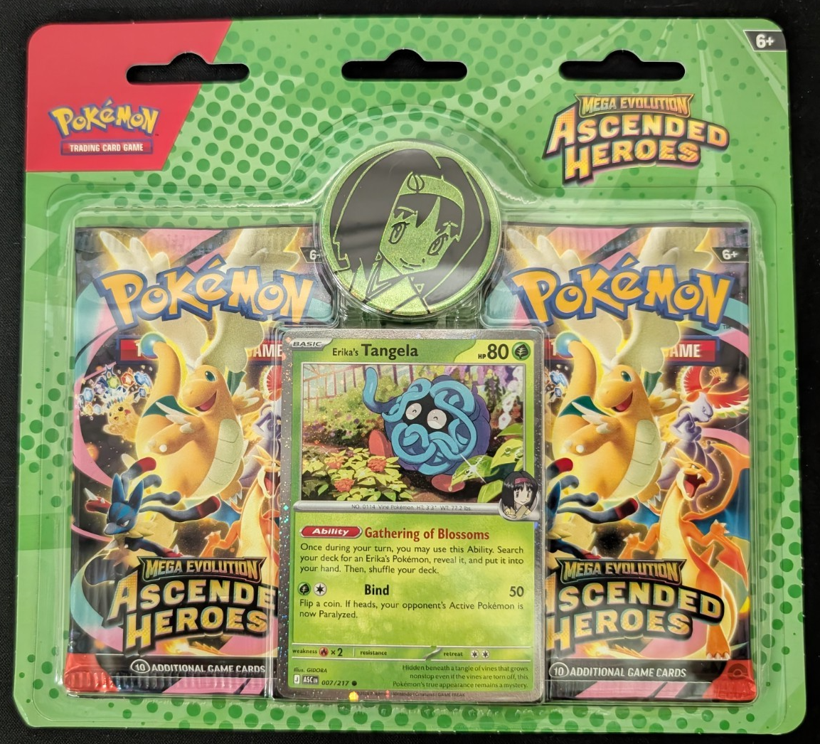 Mega Evolution Ascended Heroes Collection Blister Erika Pokemon TCG NEW SEALED