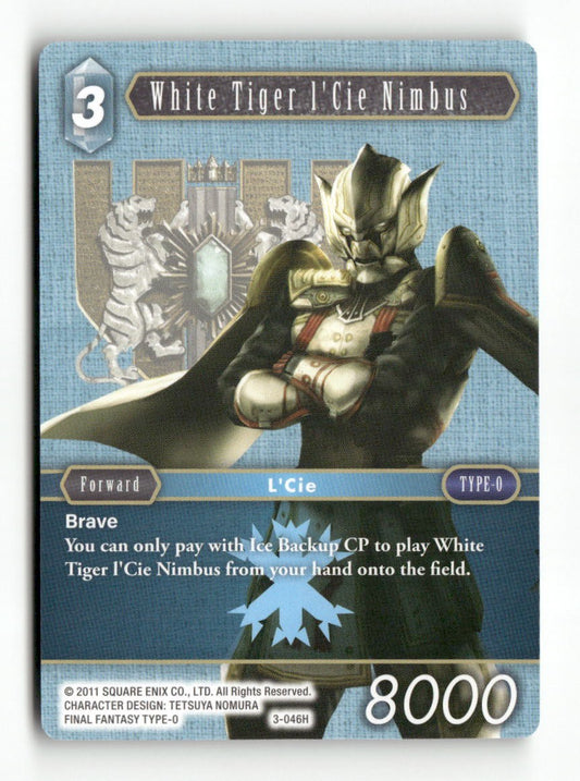 White Tiger l'Cie Nimbus 3-046H Hero Opus III Final Fantasy Near Mint