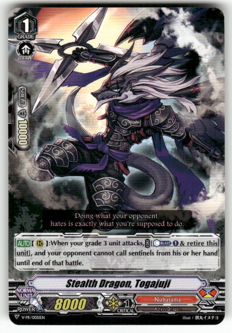 Cardfight Vanguard Stealth Dragon, Togajuji #V-PR/0051EN PR