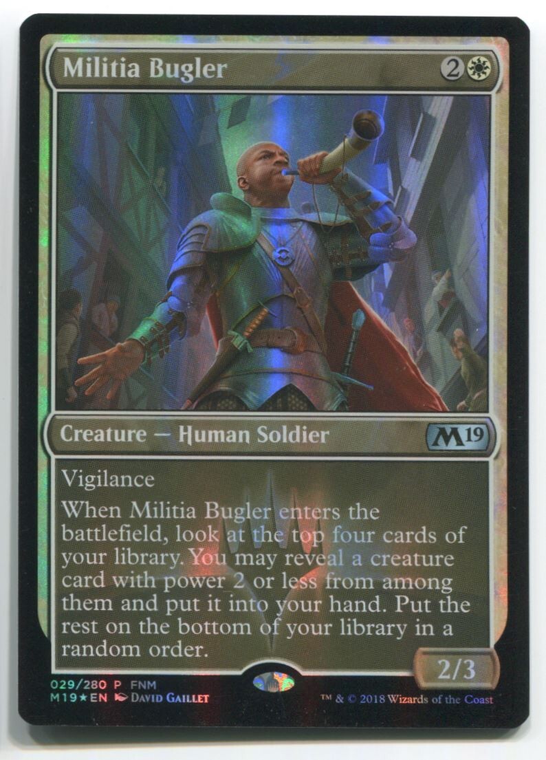 MTG Magic M19 Militia Bugler Foil #29 Near Mint