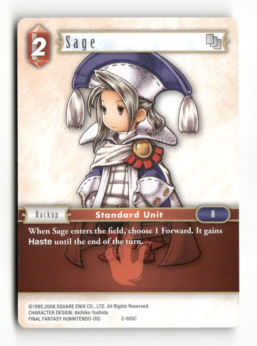 Sage (Luneth) 2-005C Common Opus II Final Fantasy Near Mint