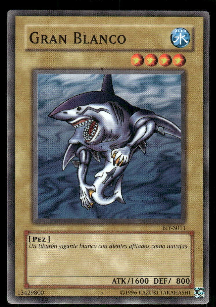 YuGiOh 1996 Spanish Gran Blanco Great White #BIY-S011 Near Mint