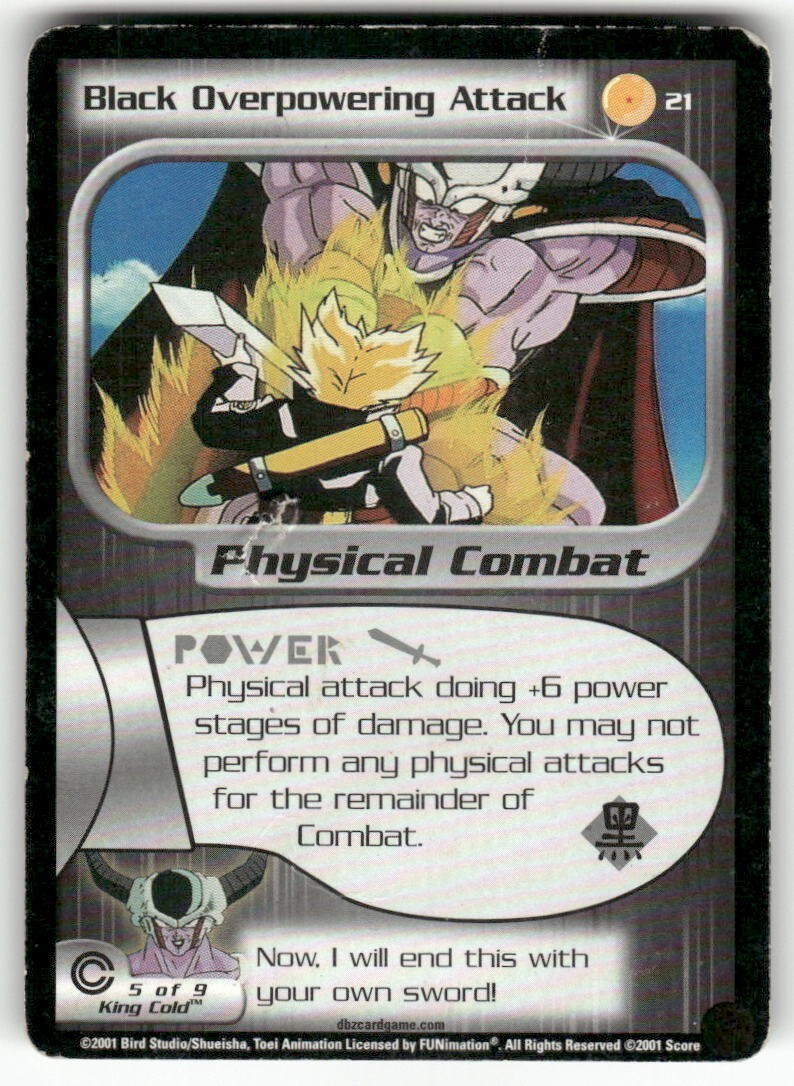 Dragon Ball Z Score Black Overpowering Attack #21 Very Good