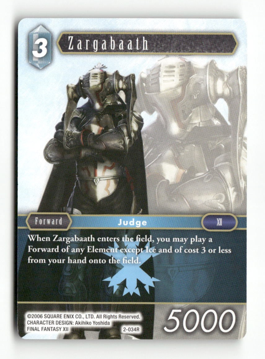 Zargabaath 2-034R Rare Opus II Final Fantasy Near Mint