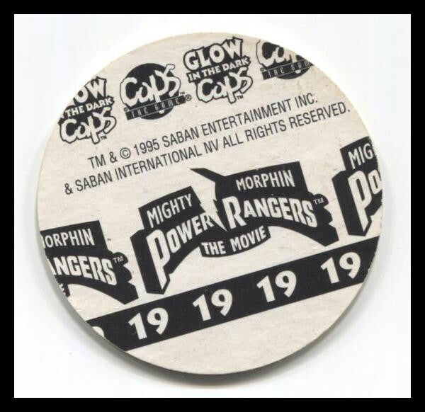 Tazo Saban Power Rangers The Movie Glow Caps Mordant #19