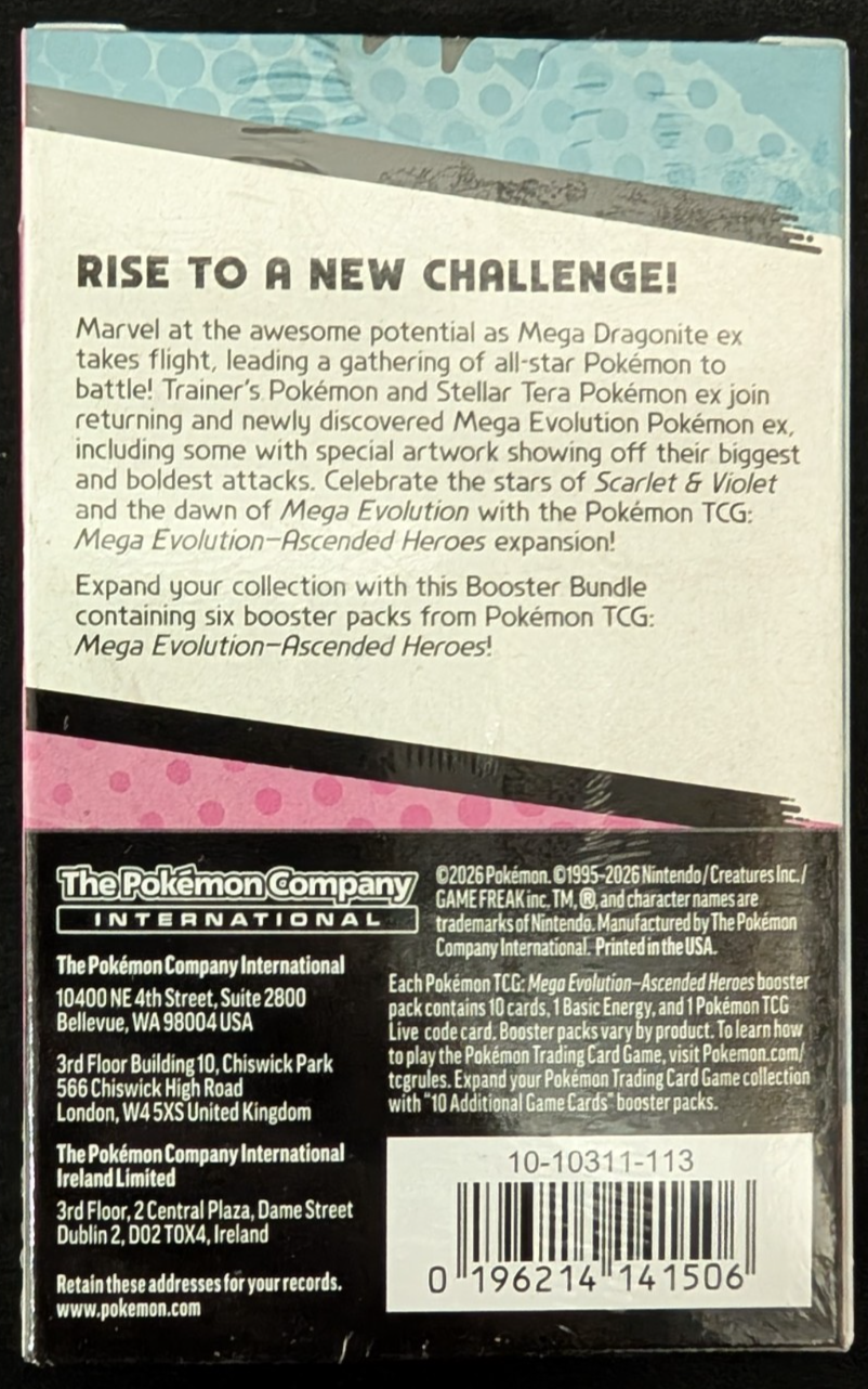 Mega Evolution Ascended Heroes Booster Bundle NEW SEALED Pokemon TCG