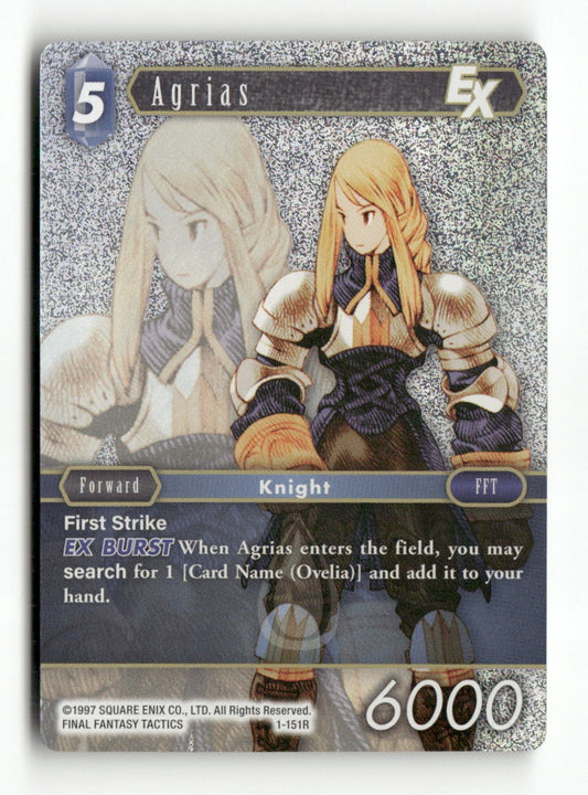 Agrias EX 1-151R Rare Opus I Final Fantasy Foil Near Mint WAVE 1