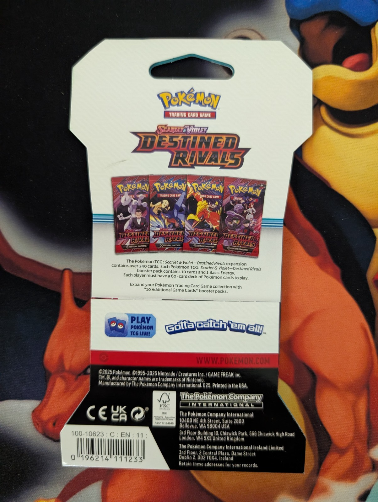 Pokemon TCG Destined Rivals Sleeved Booster Pack Blister NEW SEALED (1 PACK)