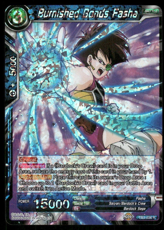 Dragon Ball Super Burnished Bonds Fasha #TB3-026 R Near Mint Foil