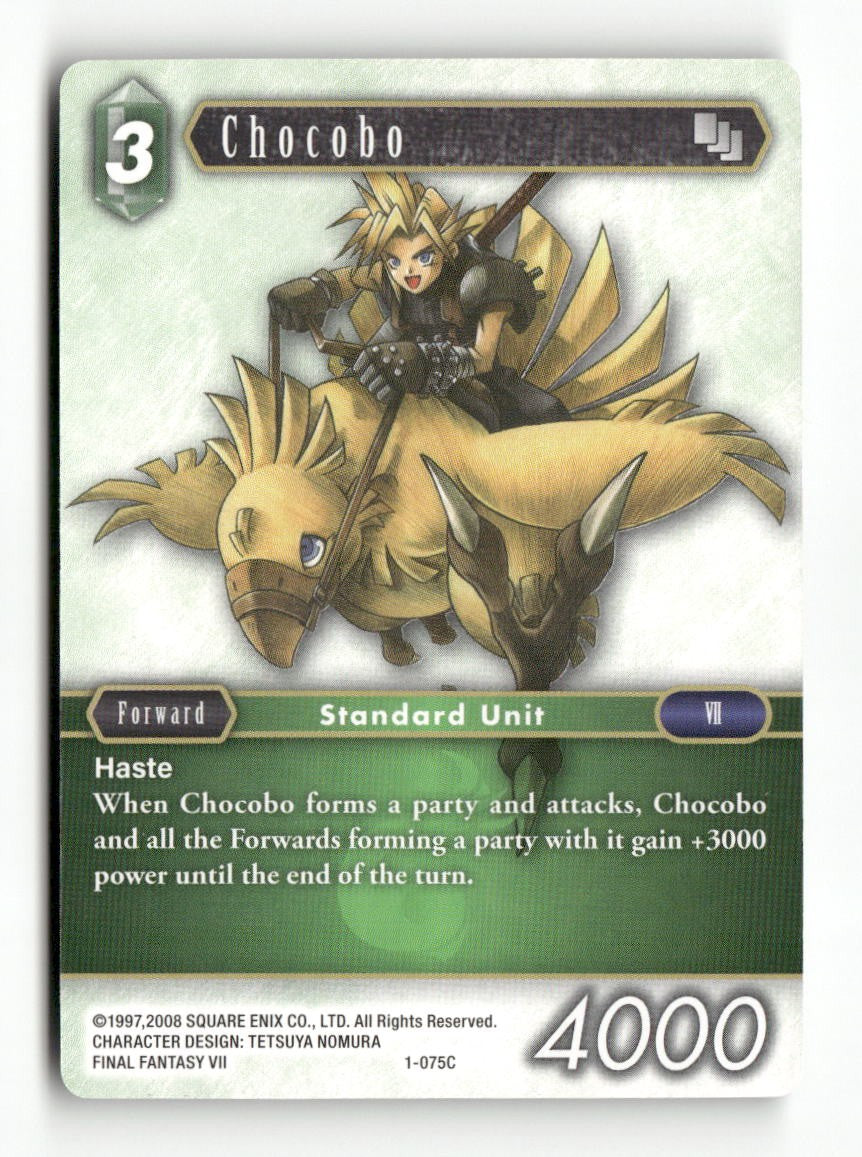 Chocobo - 1-075C 1-075C Common Opus I Final Fantasy Near Mint