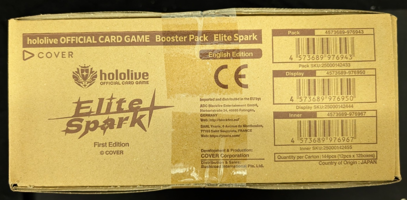 Elite Spark hBP03e First Edition Booster Box Hololive English TCG