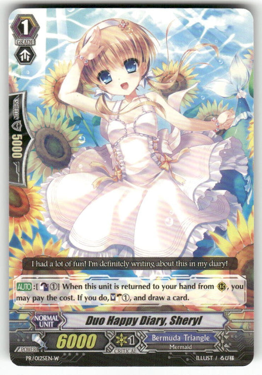 Cardfight Vanguard Duo Happy Diary, Sheryl (White) #PR/0125EN W PR