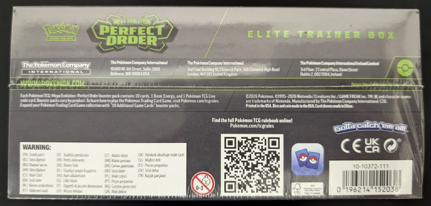 Mega Evolution Perfect Order ETB Elite Trainer Box NEW SEALED Pokemon TCG