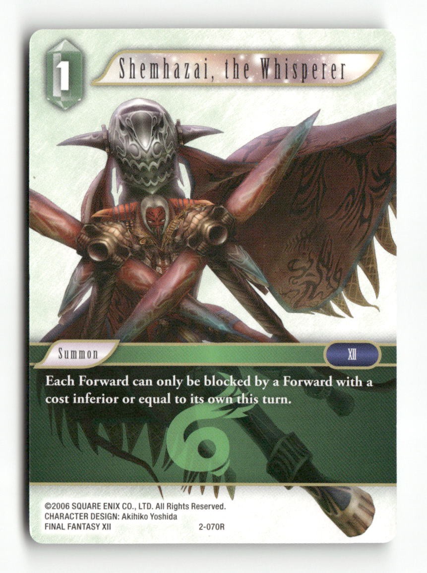 Shemhazai, the Whisperer 2-070R Rare Opus II Final Fantasy Near Mint