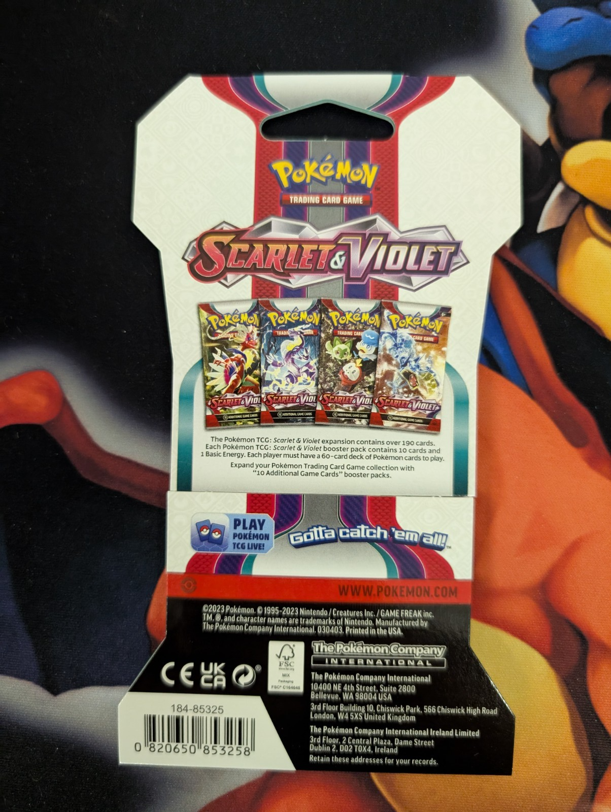 Pokemon TCG Scarlet & Violet Sleeved Booster Pack Blister NEW SEALED (1 PACK)