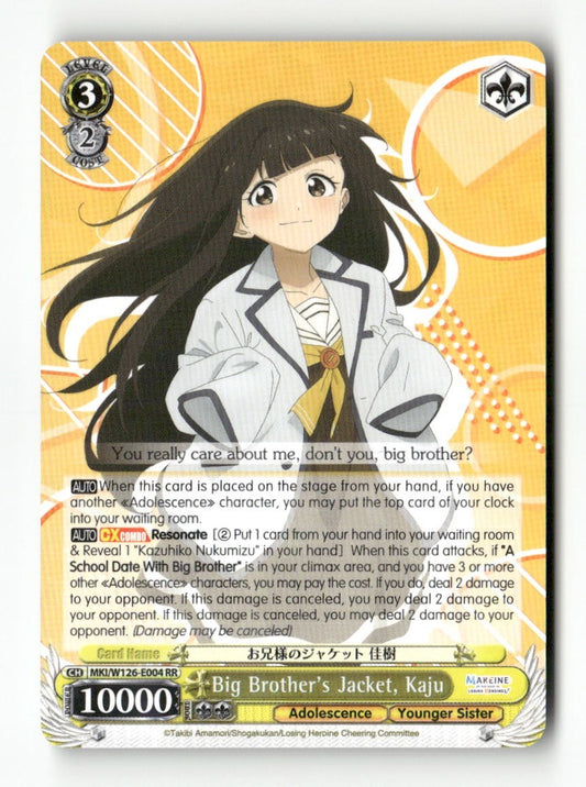 Big Brother's Jacket, Kaju MKI/W126-E004 RR Weiss Schwarz TCG
