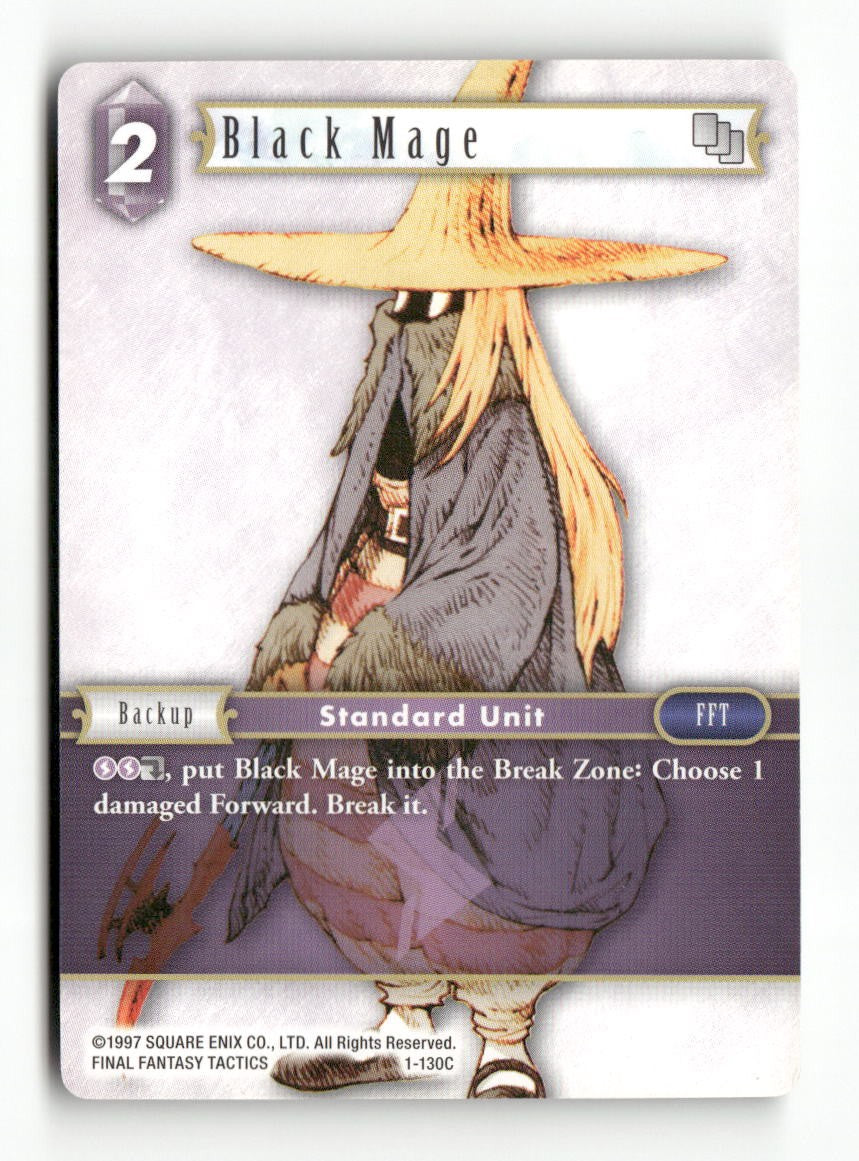 Black Mage (Female Unit) - 1-130C 1-130C Common Opus I Final Fantasy Near Mint
