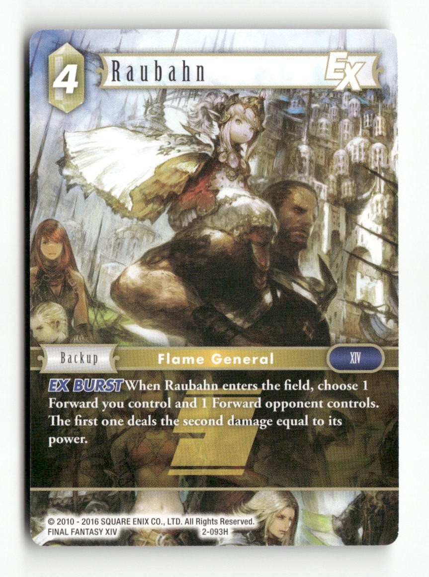 Raubahn EX 2-093H Hero Opus II Final Fantasy Near Mint