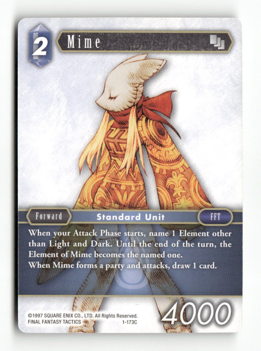 Mime (Female Unit) 1-173C Common Opus I Final Fantasy Near Mint
