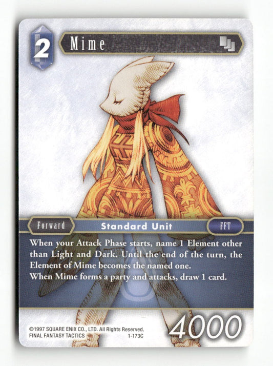 Mime (Female Unit) 1-173C Common Opus I Final Fantasy Near Mint