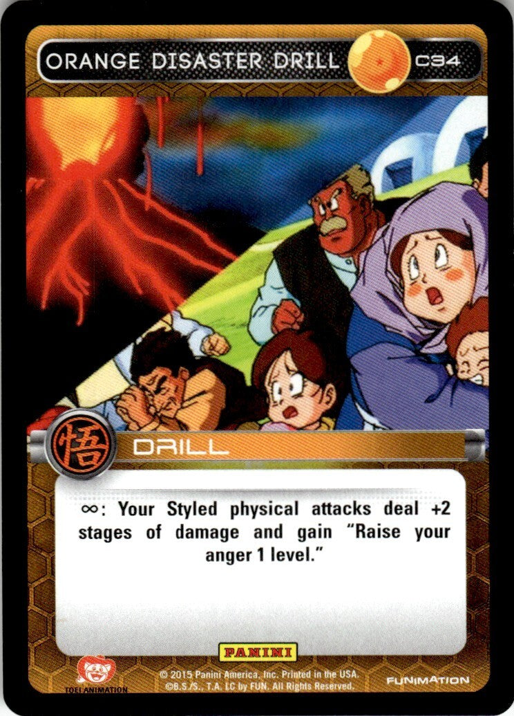 Dragon Ball Z Funimation Panini Orange Disaster Pill #C34 Near Mint